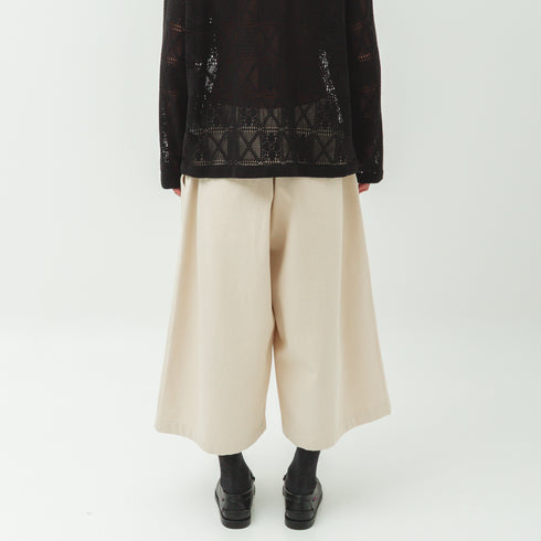 Merely Made Relaxed Skirt Pants Oatmeal 24FML260PT Fit Back Degli Uberti